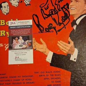 JSA-CERTIFIERAD SIGNERAD Bobby Rydell Salutes The Great Ones MiNT Vinylskiva Album Lp Autograf CoA That Old Black Magic
