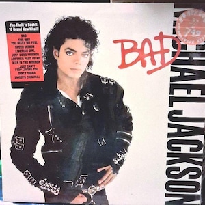 STILL SEALED Michael Jackson BAD Og Pressing Vinyl Record Album Lp Hype & Crazy Eddie stickers Man in the Mirror Smooth Criminal Dirty Diana