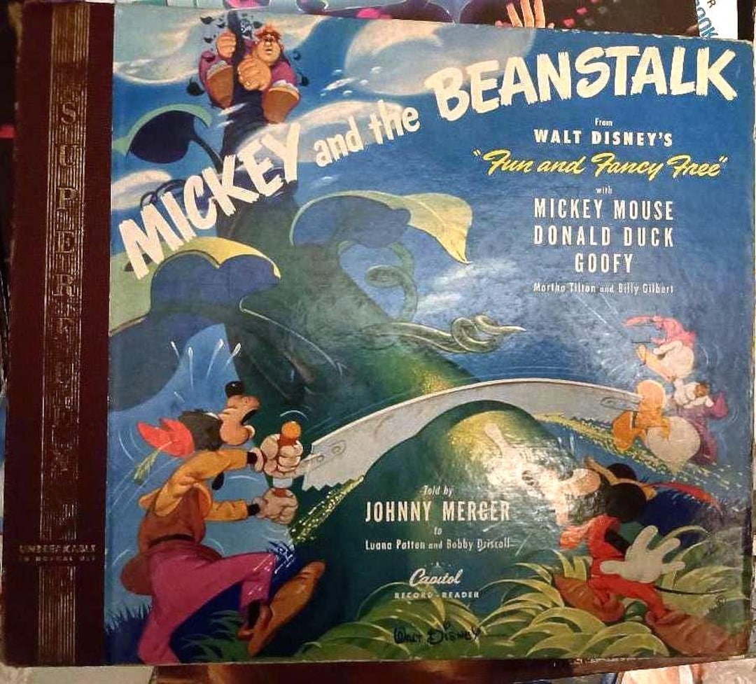 RARE Disney Mickey Mouse and the Beanstalk Orig 1947 Pressing 3