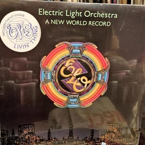 ENCORE SCELLÉ ELO A New World Record Album de disques vinyle Lp Electric Light Orchestra Jeff Lynne Travelling Wilburys Livin' Thing Hype Sticker