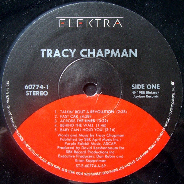 Tracy Chapman Self Titled Original Pressing 1988 Vinyl