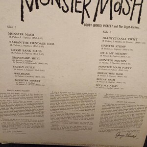 Orig Mono Pressing Bobby Boris Pickett Monster Mash Vinyl Record Lp ...