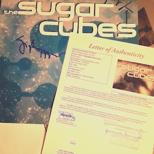 RARE SIGNED JSA certified The Suagrcubes  Bjork Planet Cindy Orig Pressing 12" Vinyl Record Autographed Autograph CoA Sigtryggur Baldursson