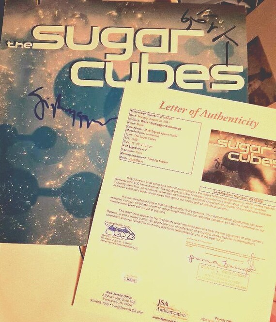 希少な直筆サイン入り JSA 認定 The Suagrcubes Bjork Planet Cindy