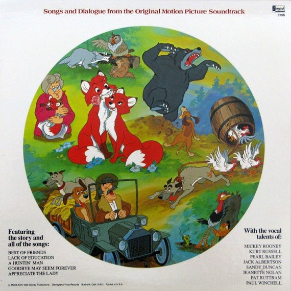 NEW Walt Disney the Fox and the Hound Picture Disc Vinyl Record