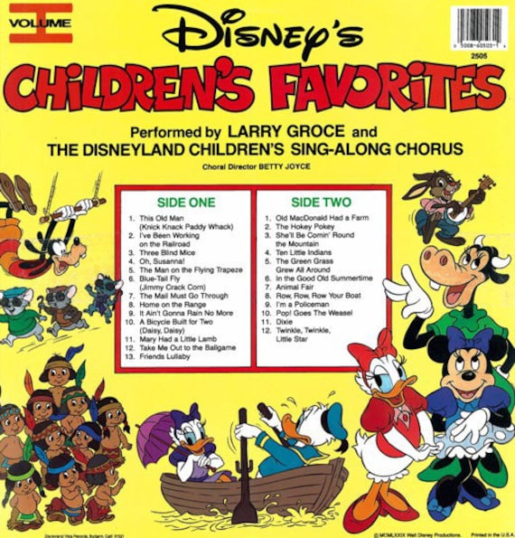 【P6002】WALT DisNEY RECORDS children’s fa Amazon.com: Walt Disney Records : Children's Favorite Songs, Vol