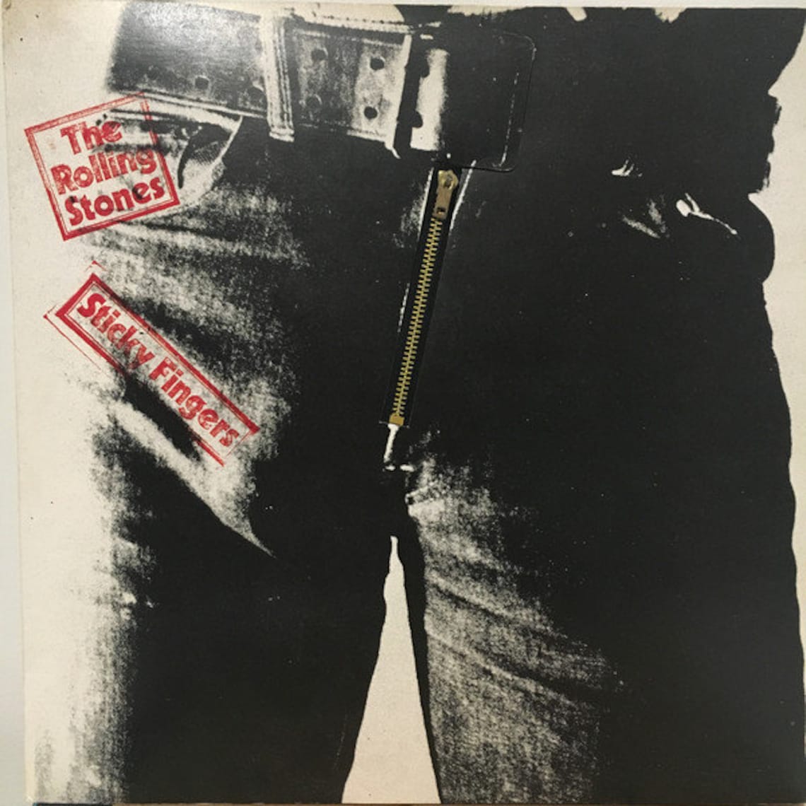 The Rolling Stones Sticky Fingers Vinyl Record Album Lp Zipper Etsy