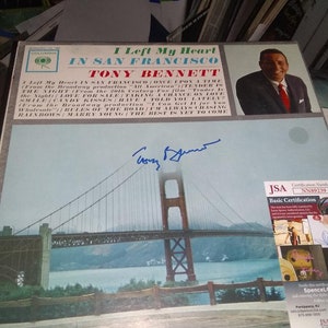 RARE *SIGNED* JSA certified Tony Bennett I Left My Heart in San Francisco  Vinyl Record Album Lp Autographed Authentic Signature CoA