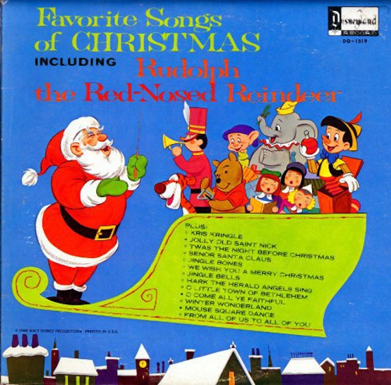 DISNEY Favorite Songs of Christmas Disneyland Vinyl Record 