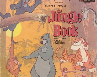 WOW! NM Walt Disney Songs From the Jungle Book Soundtrack Orig Press Vinyl Record Album Lp Bare Necessities Near Mint FREE shipping