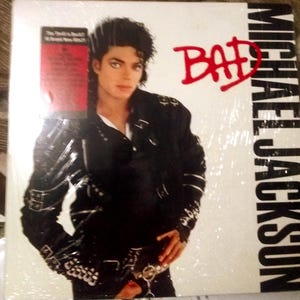 SEALED Michael Jackson BAD Original Pressing Vinyl Record Album Lp w/ hype sticker  Man in the Mirror Smooth Criminal Dirty Diana