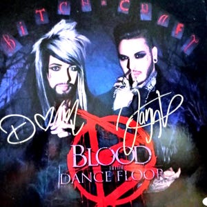 JSA-CERTIFIERAD SIGNERAD Blood on the Dance Floor Bitchcraft Grå Vinylskiva Album Lp Dahvie Vanity och Jayy Von Autograph CoA