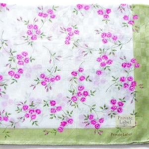 Private Label Vintage Handkerchief Floral 18 x 18 inches I Free Shipping 35USD+ (Auto in Cart)