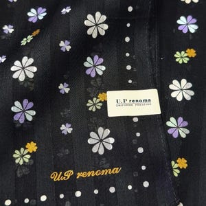 U.P renoma Vintage Handkerchief Early 2000s I Floral Pocket Square 20.5 x 20.5 inches I Free Shipping 35USD+ (Auto in Cart)