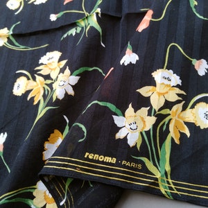 renoma Vintage Handkerchief Early 2000s Floral 20.5 x 20 inches I Free Shipping 35USD+ (Auto in Cart)