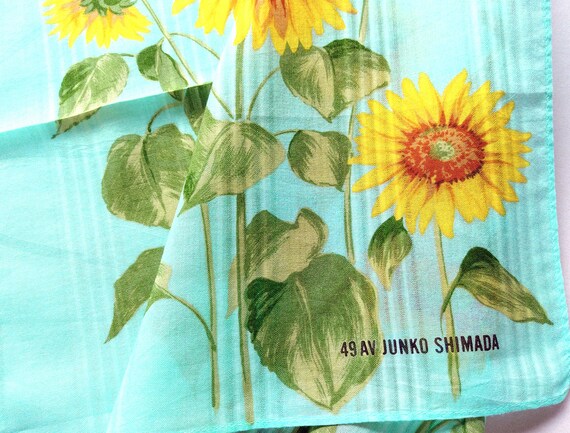 49 AV Junko Shimada Vintage Handkerchief Floral G… - image 7