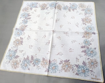 Trussardi Vintage Handkerchief Floral 20" x 20" I Free Delivery on order 35 USD Just buys multiple items together in order