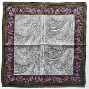 Luciano Soprani Vintage Handkerchief c. Early 2000s I 21 x 21 inches I Gift for A True Vintage Lover I Free Shipping 35USD+ (Auto in Cart)