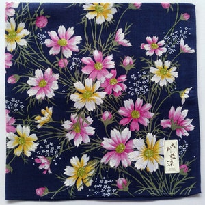 Japanisches Vintage Taschentuch Kimono Pocket Cosmos 21 x 21 Zoll I Versandkostenfrei 35USD + (Auto in Cart)