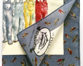 Vintage Chaps Ralph Lauren Handkerchief 2000s Fishing Suit 18 X 18