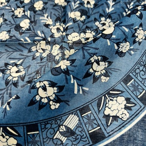 Vintage japońska chusteczka do nosa Ume - kwiaty śliwy ze zrównoważoną kompozycją okrągłą 19 x 19 cali I Darmowa wysyłka 35 USD+ (Automatycznie w koszyku)