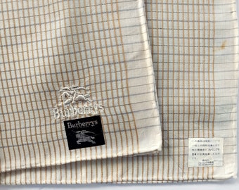 Burberry Vintage Handkerchief Pocket Square Beige 19" x 19" I Free Delivery on order 35 USD Just buys multiple items together in Order