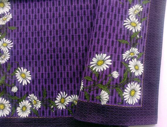 Japanese Vintage Furoshiki Daisy Japanese Fabric … - image 5