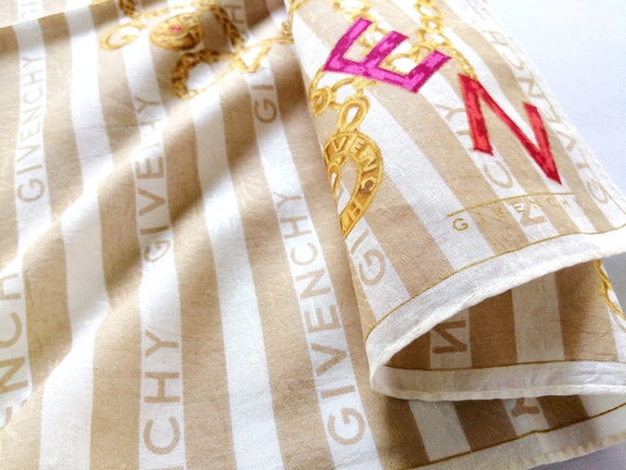 Givenchy Vintage Handkerchief Charm Jewelry 19" x… - image 7