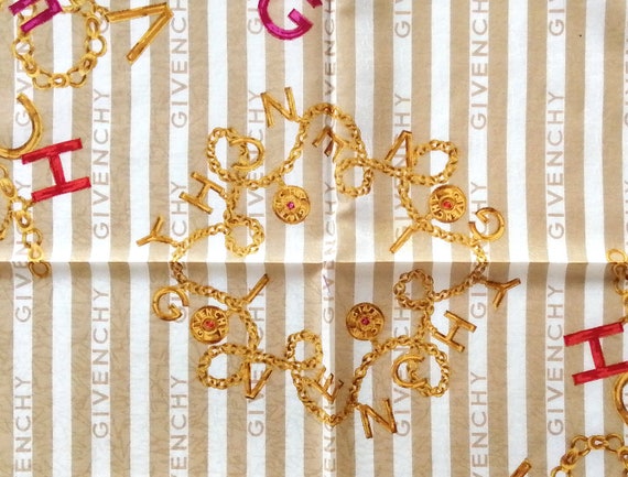 Givenchy Vintage Handkerchief Charm Jewelry 19" x… - image 4