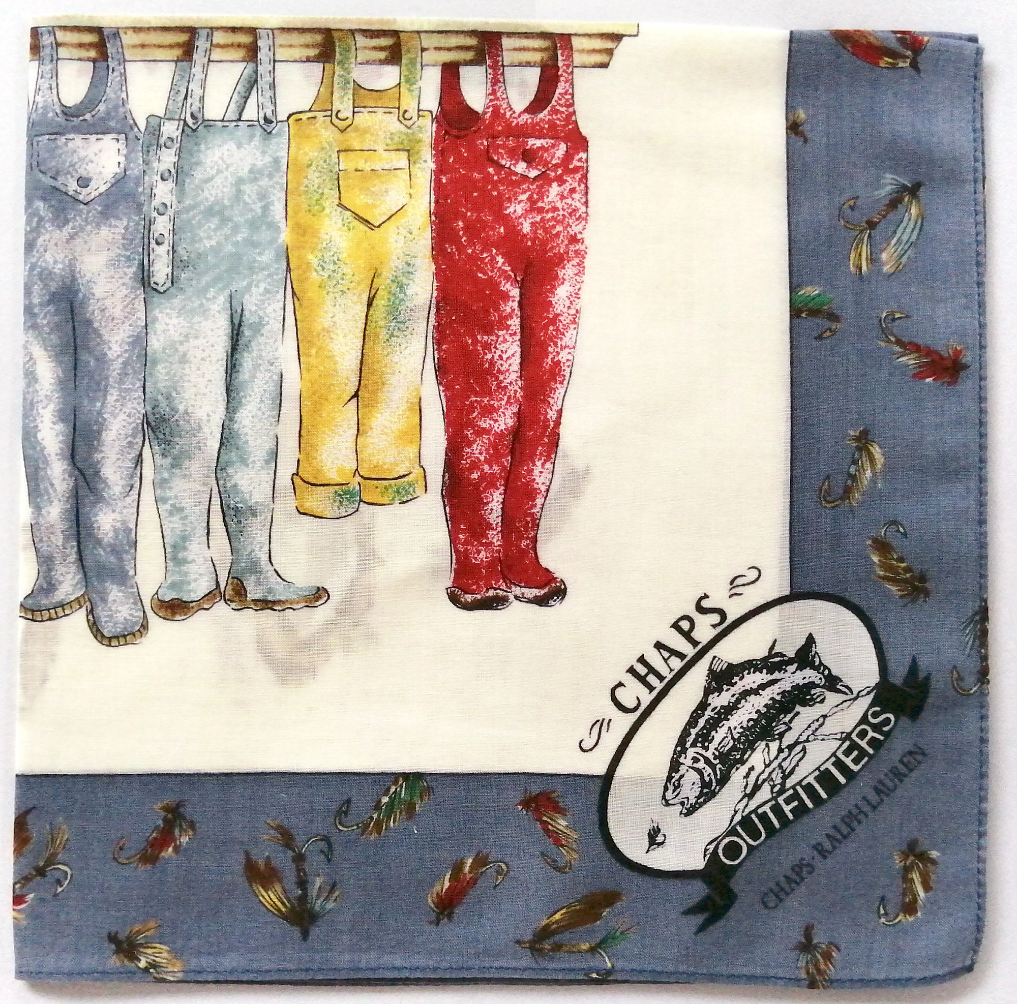 Vintage Chaps Ralph Lauren Handkerchief 2000s Fishing Suit 18 X 18