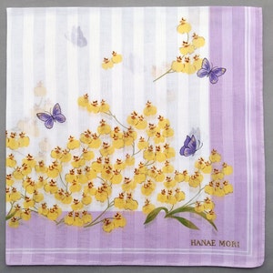 Hanae Mori Vintage Handkerchief Floral 20.5 x 20.5 inches I Free Shipping 35USD+ (Auto in Cart)