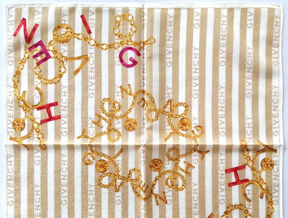 Givenchy Vintage Handkerchief Charm Jewelry 19" x… - image 2