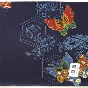 Japanese Vintage Handkerchief Kimono Pocket Love 21 x 20.5 inches I Free Delivery on orders 35 USD+ - combine items in an order!