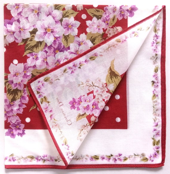 Christian Dior Vintage Handkerchief Floral 19" x … - image 10