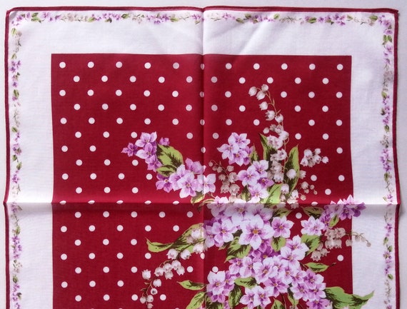 Christian Dior Vintage Handkerchief Floral 19" x … - image 2