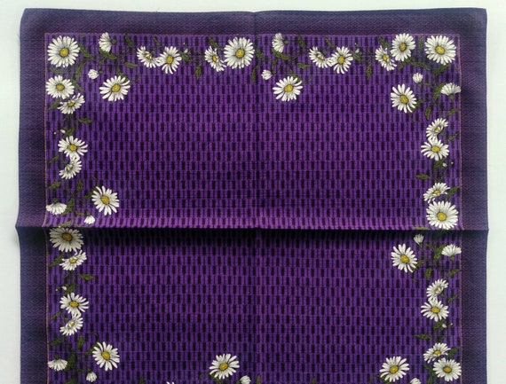Japanese Vintage Furoshiki Daisy Japanese Fabric … - image 2