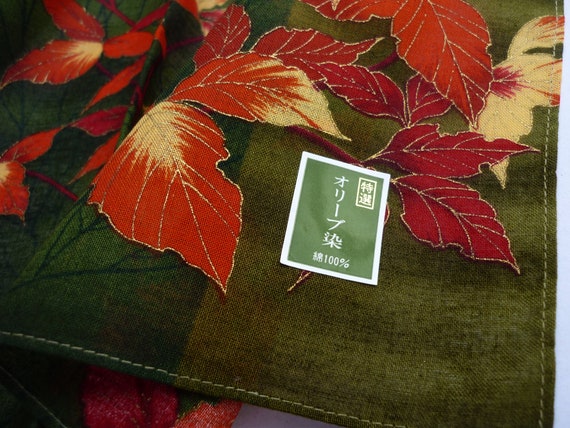 Japanese Vintage Handkerchief Autumn Kimono Pocke… - image 8