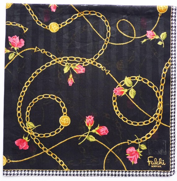 Falchi NEWYORK Vintage Handkerchief Floral 20.5 X 20.5 Inches I 