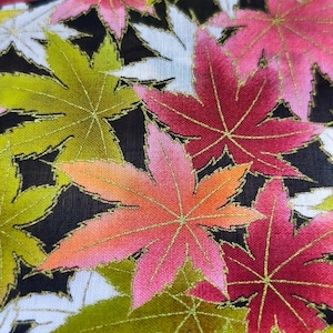 Japanisches Vintage Taschentuch Ahornblätter Herbst Geschenk 43 x 42 cm I Versandkostenfrei 35USD + (Auto in Cart)