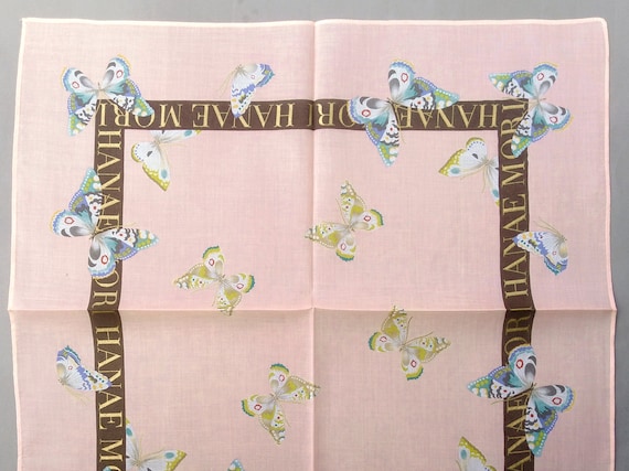 Hanae Mori Vintage Handkerchief Women Butterflies… - image 2
