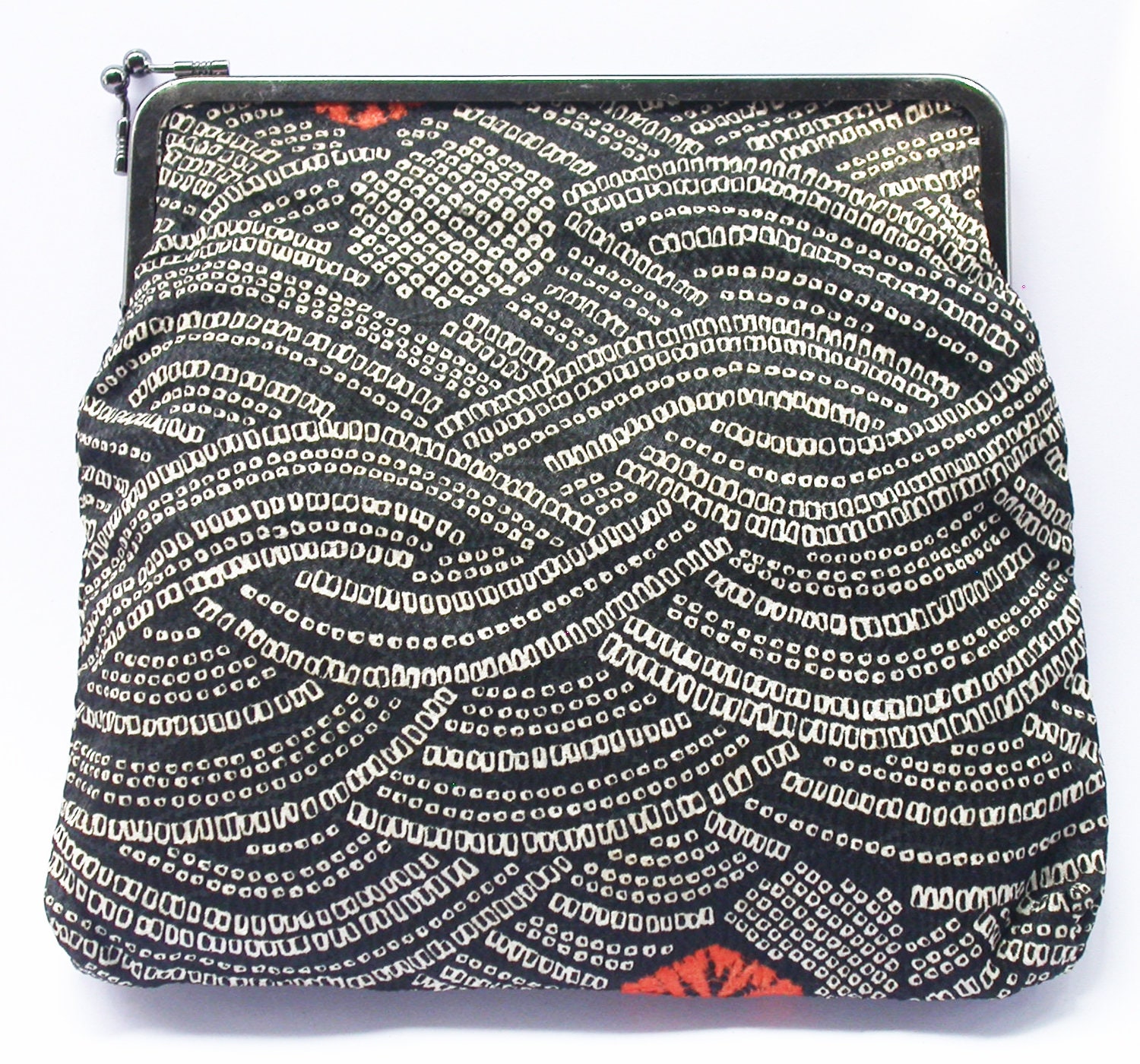 Vintage Japanese Clutch Purse Shiibori Silk Bag Fold Over Etsy