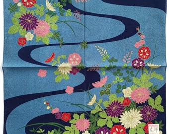 Mouchoir vintage japonais japonais floral fleurs de cerisier kimono 21,5 po. x 21 po. I livraison gratuite dans le monde entier lorsque vous achetez pour un montant total de 35 USD jusqu'à