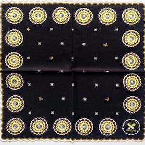 Vintage Handkerchief Early 2000s I Flowers and Bee I Gift for Her 19.5 x 19.5 inches I Free Shipping 35USD+ (Auto in Cart)