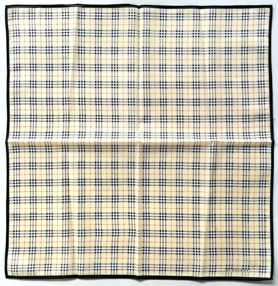 Burberry Vintage Handkerchief Beige Check 19" x 1… - image 2