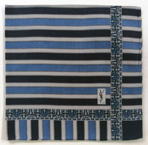 YvesSaintLaurent Vintage Handkerchief Striped Mot… - image 6