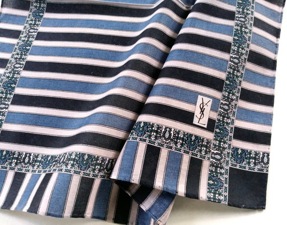 YvesSaintLaurent Vintage Handkerchief Striped Mot… - image 5