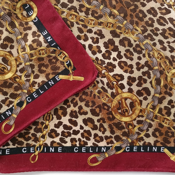Celine Vintage-Schal, luxuriöser Schmuck, Tigerfell-Druck, 57,9 x 57,9 cm. I Kostenlose Lieferung bei Bestellung 35 USD. Kaufen Sie einfach mehrere Artikel zusammen in der Reihenfolge