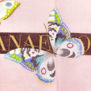Hanae Mori Vintage Handkerchief Butterflies Adorable Motifs 17.5 x 17.5 inches I Free Shipping 35USD+ (Auto in Cart)