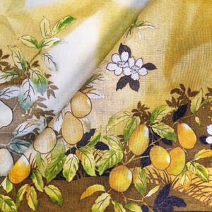 Japońska zabytkowa chusteczka do nosa - Spokojna scena ogrodu Yuzu Japonia I Sztuka cytrusowa I Zdrowie 21 x 20 cali I Darmowa wysyłka 35 USD+ (Automatycznie w koszyku)