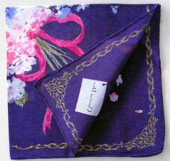 Christian Dior Vintage Handkerchief Floral Bouque… - image 7